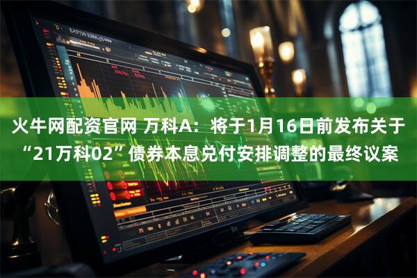 火牛网配资官网 万科A：将于1月16日前发布关于“21万科02”债券本息兑付安排调整的最终议案